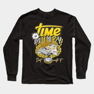 Shirt To Match Jordan 5 Retro Stealth - Time is Money Long Sleeve T-Shirt